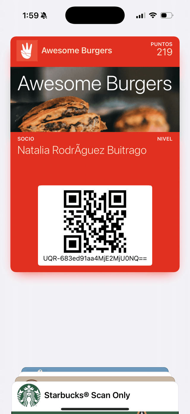 Tarjeta de socio en el Apple Wallet