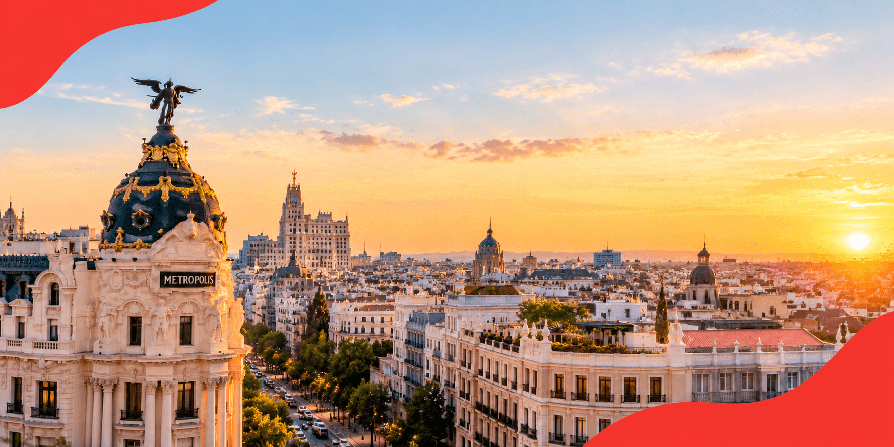 Vista de Madrid al atardecer, balance del verano de 2026 en la hostelería española