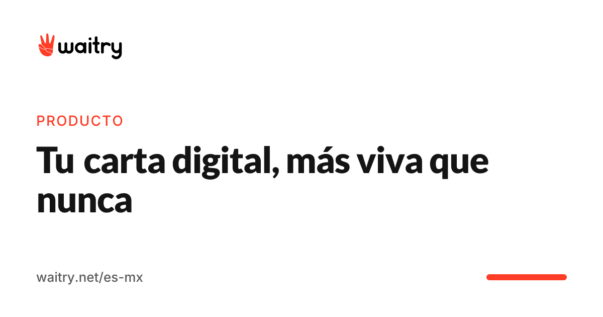 Carta digital y menú QR para restaurantes | Waitry